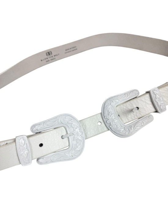B-Low the Belt Baby Bri Bri Double Buckle Western Belt Total White Leather Small main image 4